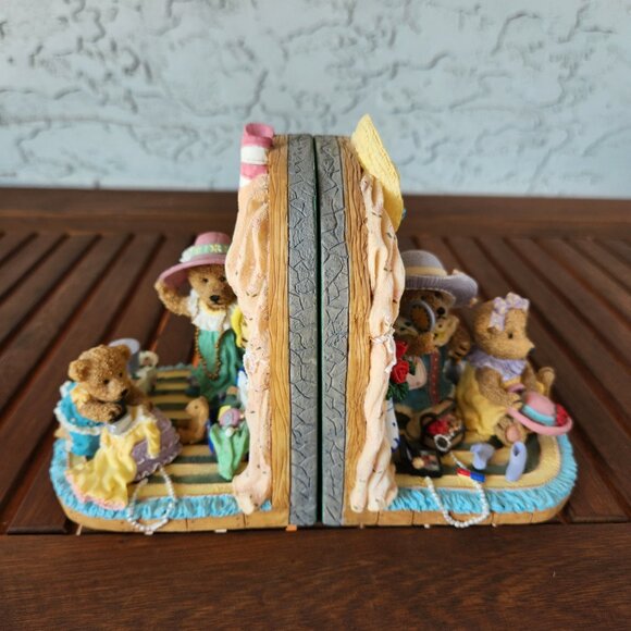 Charming Very Detailed Teddy Bear Porcelain Bookends Nursery or Girls Room Decor - Picture 2 of 16